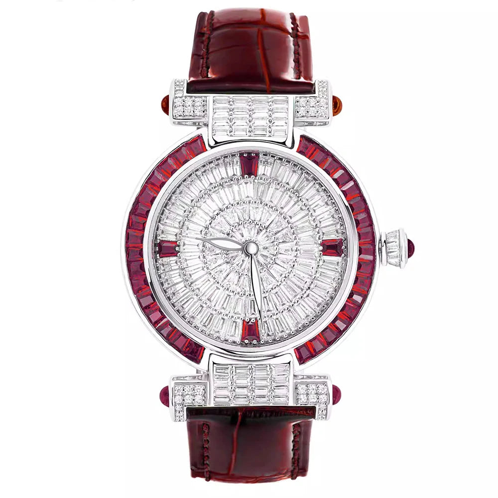 Montre Femme Rubis Saphir Argent 925 Vintage Quartz – CLEVI Paris