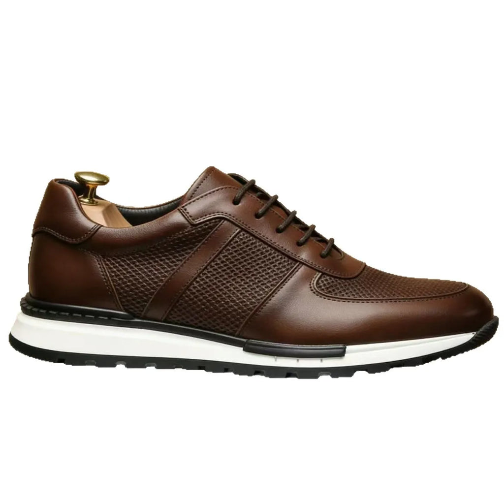Sneakers Homme Cuir de Vache Véritable – Style Britannique, Respirant, Antidérapant, 6 Coloris – CLEVI Paris