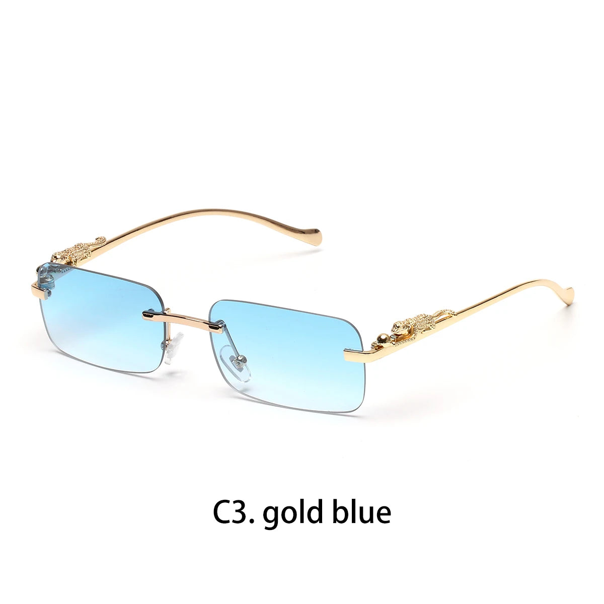 Lunettes de Soleil Sans Monture Carrées Hip Hop – Monture Polycarbonate UV400 Outdoor – CLEVI Paris