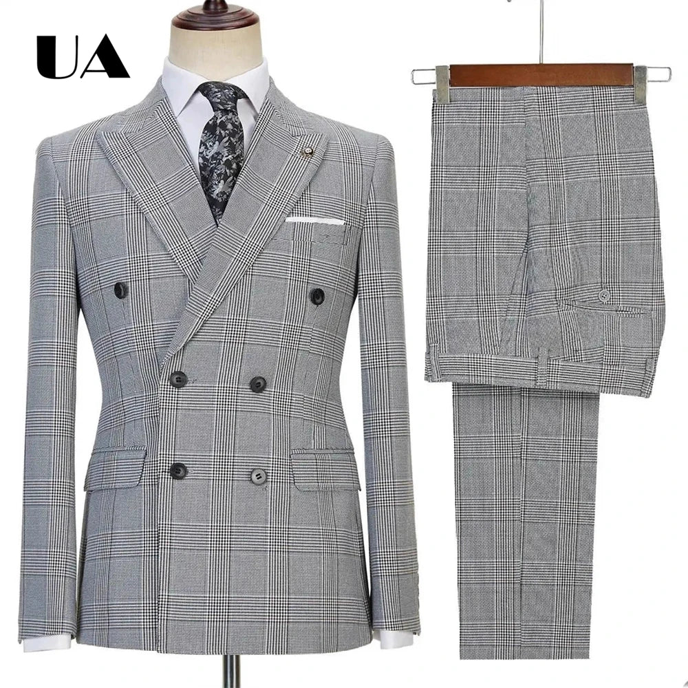 Costume à Carreaux Homme 2 Pièces – CLEVI Paris