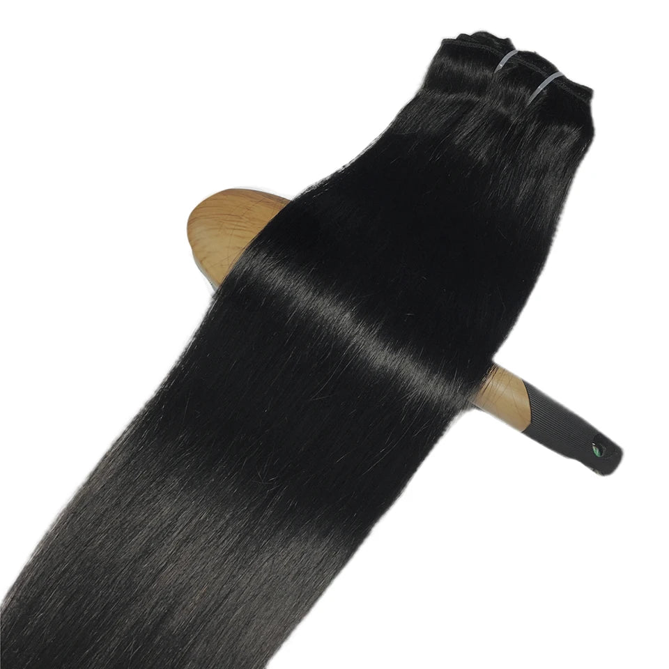 Extensions Clips Cheveux Humains Remy Lisses 8 Pcs – CLEVI Paris