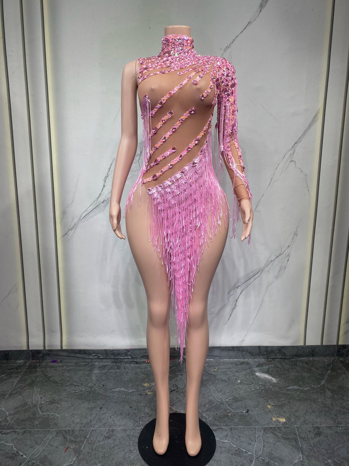 Robe de scène à franges femme – CLEVI Paris