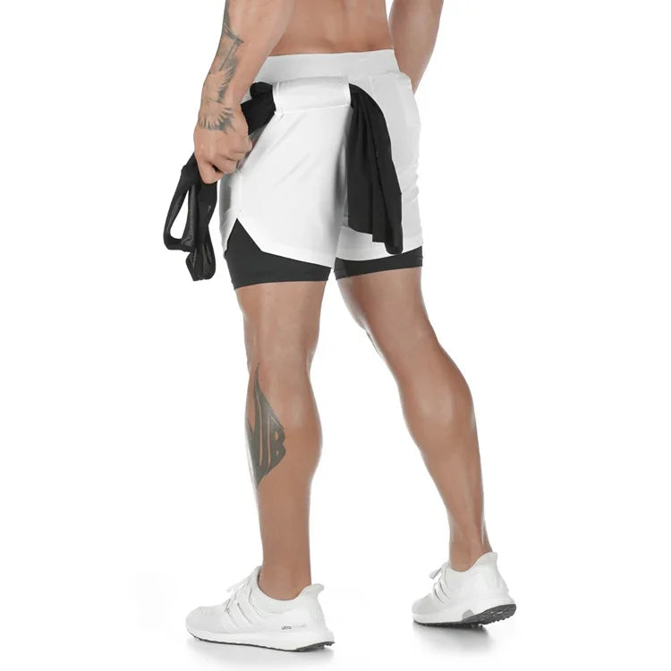 Short Running 2-en-1 Homme Polyester | Séchage Rapide, Gym & Fitness, 11 Coloris, Tailles M à XXXL – CLEVI Paris