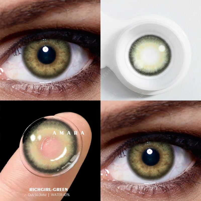 Lentilles de Contact Colorées AMARA | Collections RichGirl, Myakhie & Pattaya | Sans Correction | 1 Paire – CLEVI Paris