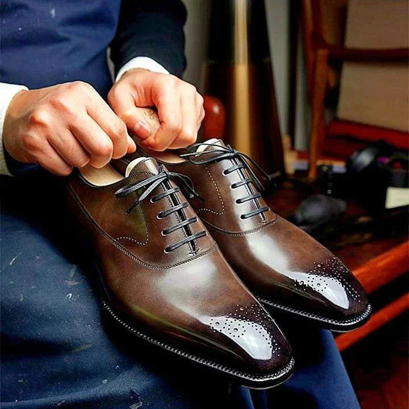 Chaussures Oxford Homme Élégantes – Lacets, Semelle Caoutchouc – CLEVI Paris