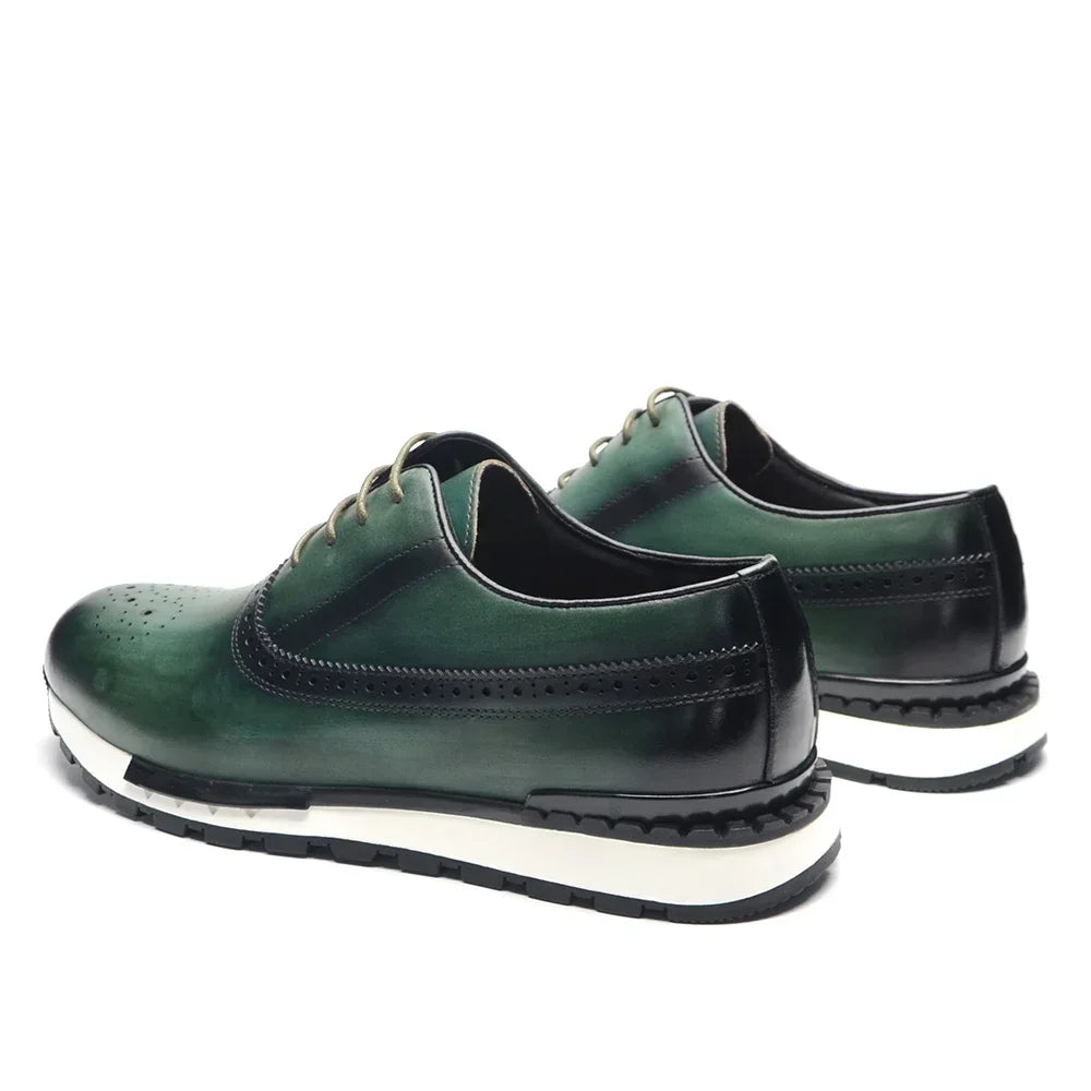 Oxford Brogue Homme Cuir Véritable Fait Main Lacets 10 Coloris Business Casual – CLEVI Paris
