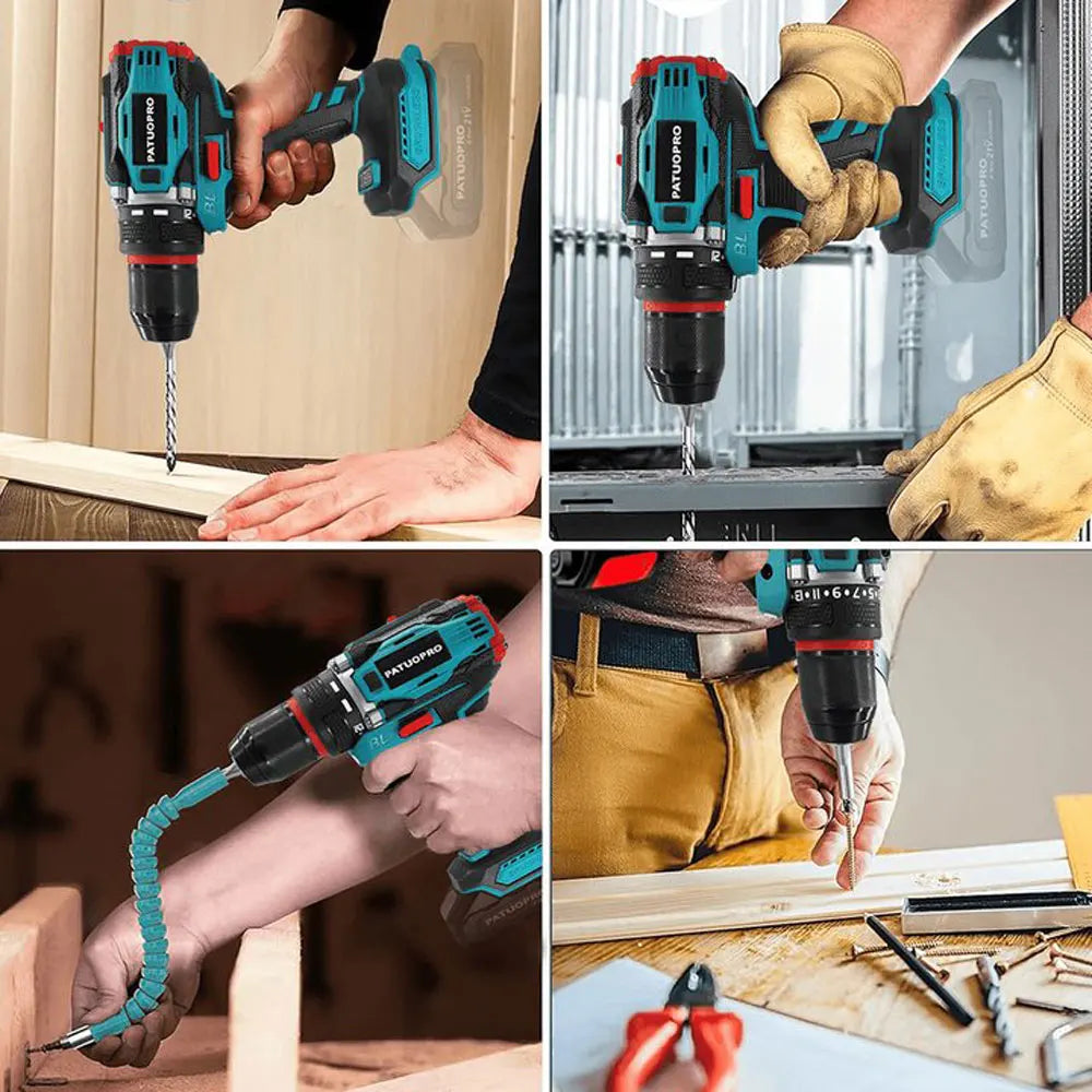 Perceuse Visseuse Sans Fil Brushless 10mm — 2 Vitesses, Compatible Makita 18V (Sans Batterie) | CLEVI Paris