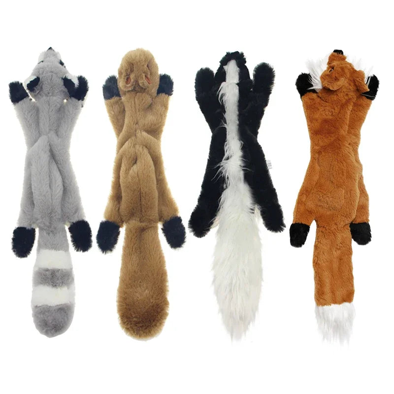Jouet Chien 45cm – Peluche Animale Sans Rembourrage avec Squeakers – CLEVI Paris