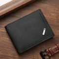 Portefeuille Court Homme Cuir PU Vintage — Slim, Porte-Cartes, Noir, Marron & Café | CLEVI Paris