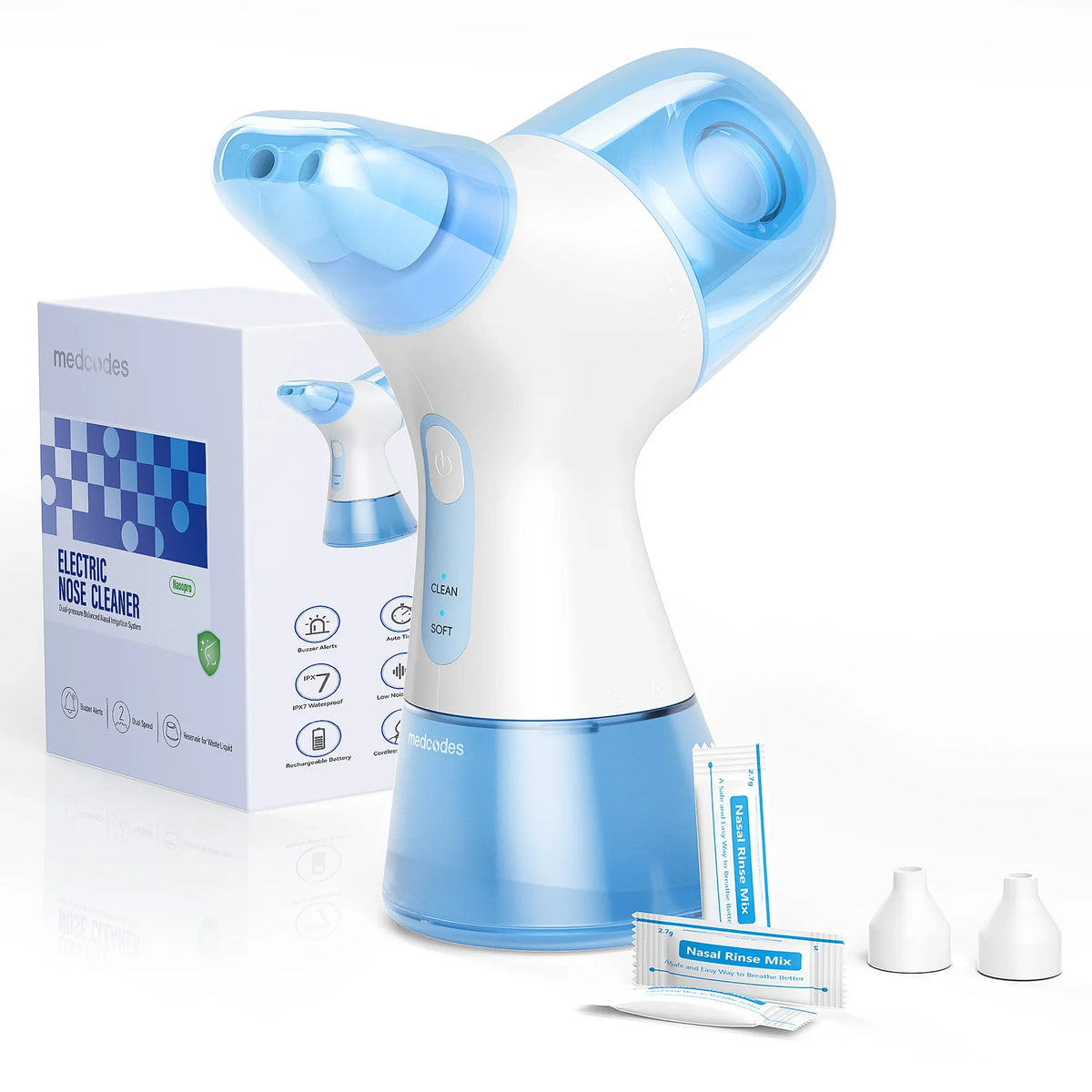 Irrigateur Nasal Électrique Mornwell Double Action Rinçage & Aspiration IPX7 USB-C – CLEVI Paris