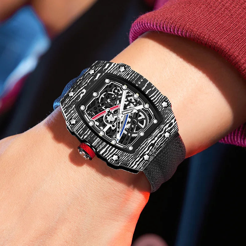 Montre Quartz Unisexe G-2301 – Ultra-Fine Tonneau, Bracelet Nylon & 8 Coloris Sport