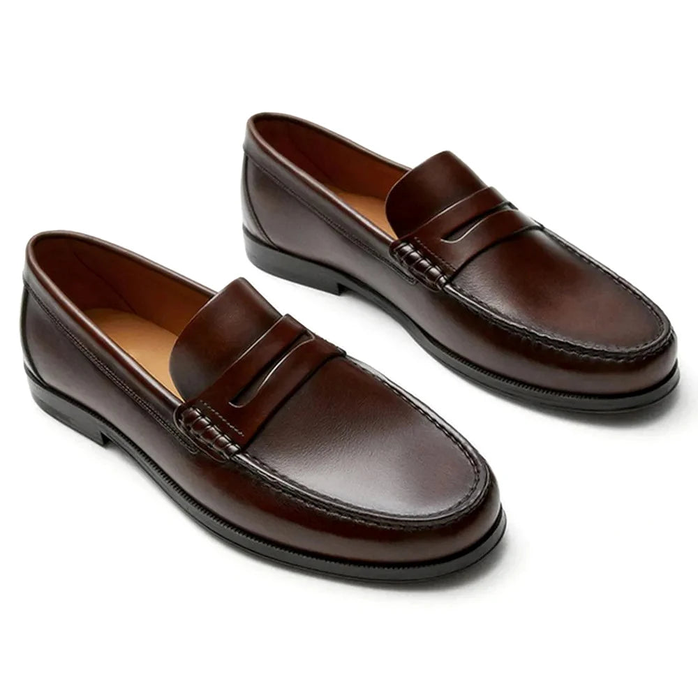 Loafers Homme Cuir de Veau Slip-On Respirant Imperméable Mocassins 2 Coloris – CLEVI Paris