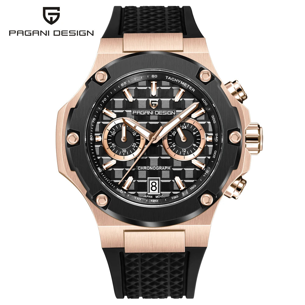 Montre Chronographe Homme Pagani Design PD-YS032 Quartz Saphir AR Lumineux 10 Bar Sport Luxe 5 Coloris – CLEVI Paris