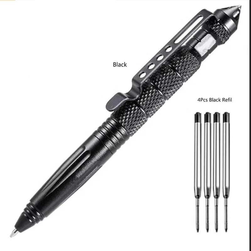 Stylo Tactique B2 Tête en Acier Tungstène — Brise-Vitre, Survie & Défense, 15cm | CLEVI Paris