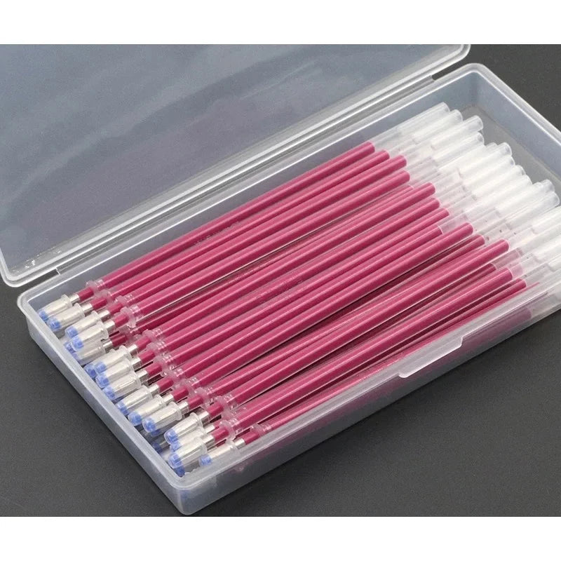 Stylo Thermique Effaçable | Recharges Couture, DIY & Cuir, Lot 40 pcs + Stylo + Boîte – CLEVI Paris
