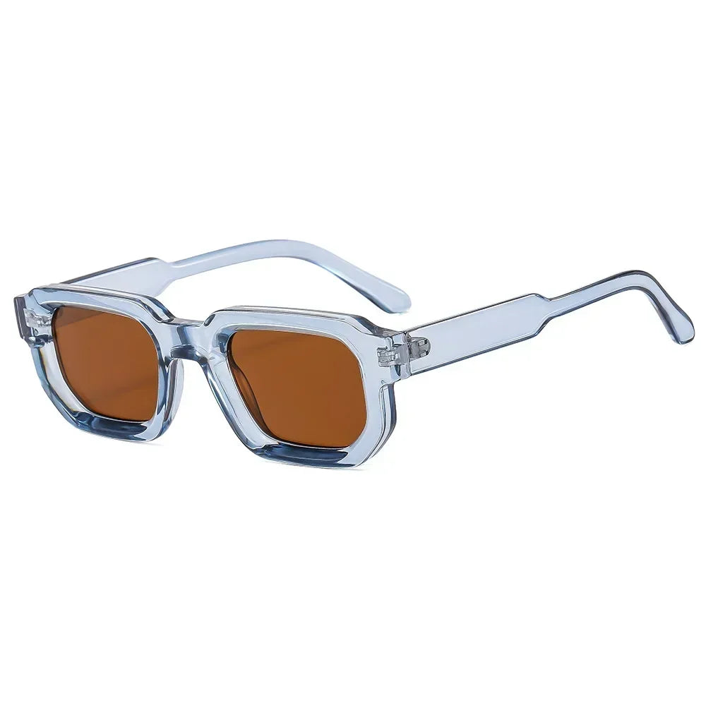 Lunettes de Soleil Carrées Retro Verres Transparents UV400 Unisexe 11 Coloris – CLEVI Paris