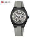 Montre Mécanique Automatique Homme CURREN 8485 – Cadran Squelette Silicone
