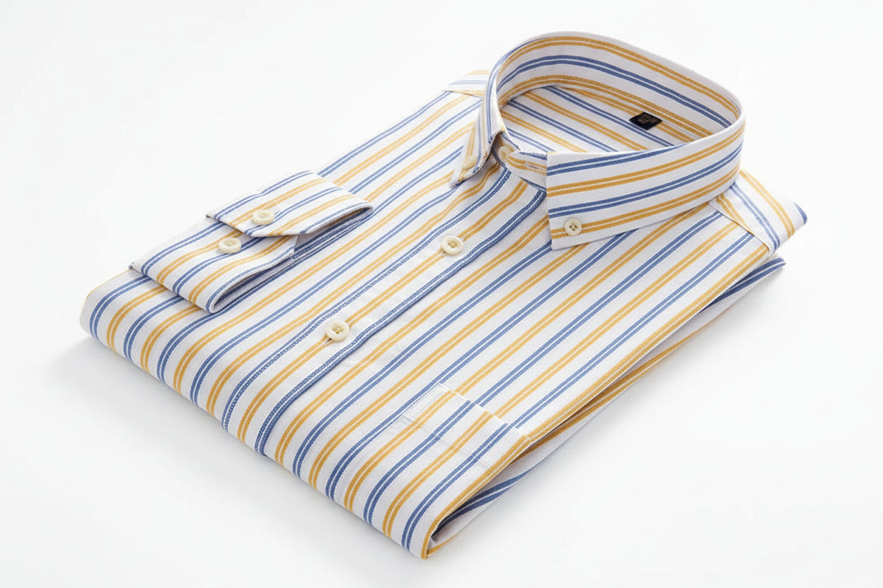 Chemise Homme Oxford Manches Longues Coton Slim Fit – CLEVI Paris