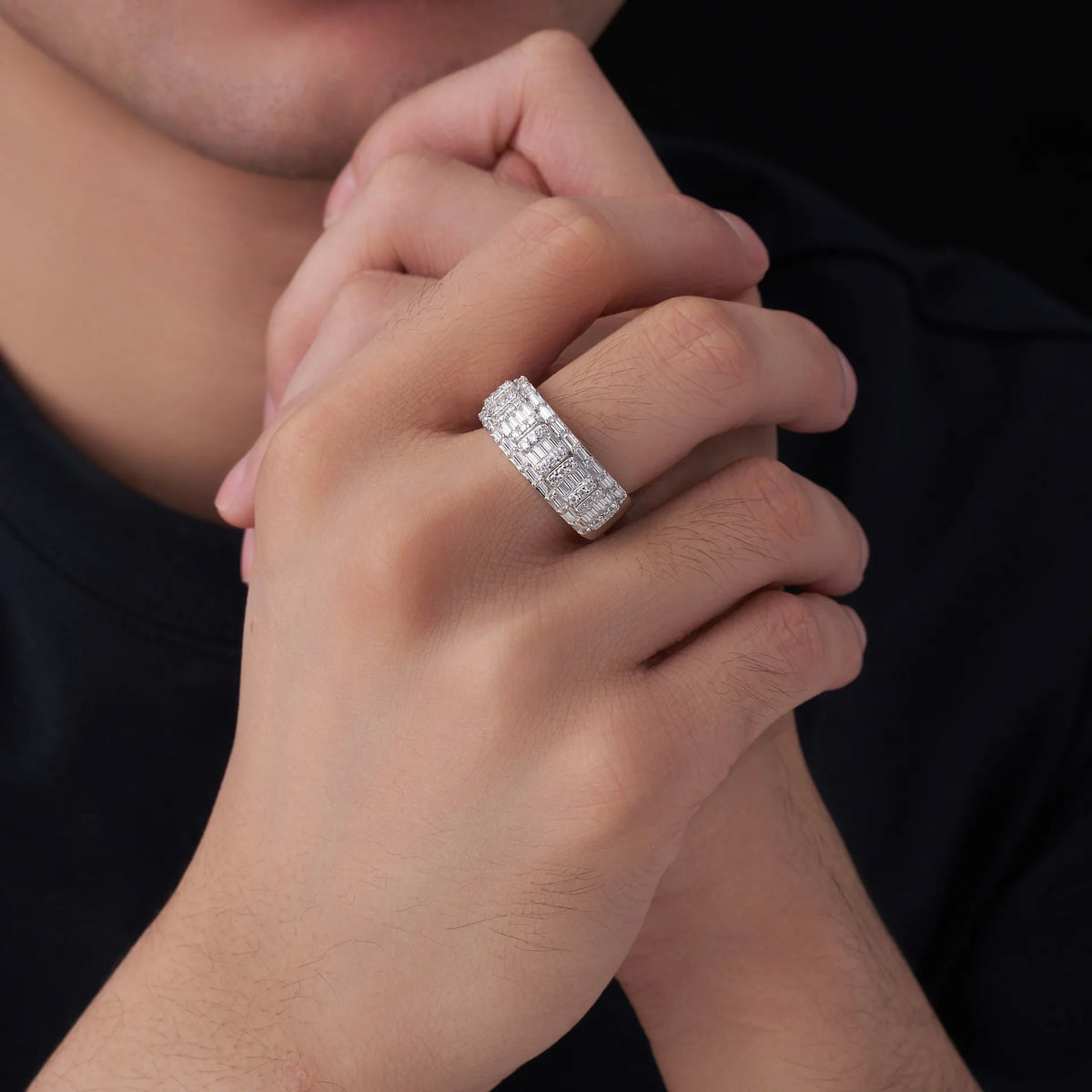 Bague Moissanite Ronde Argent 925 Plaqué Or 18K – CLEVI Paris