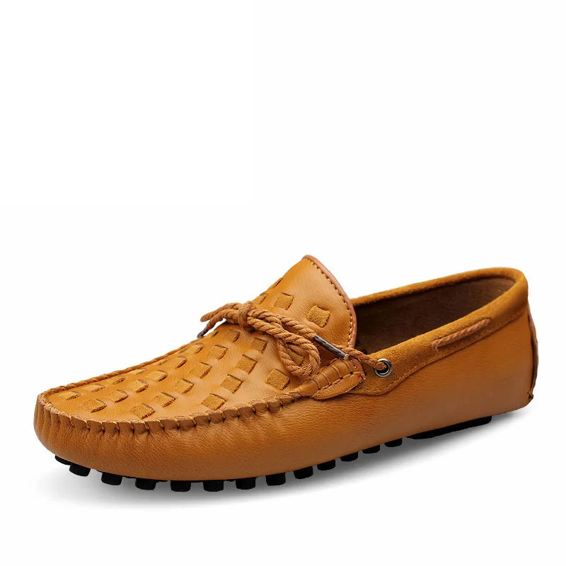 Mocassins Cuir Fendu Homme Casual Élégant Slip-On – CLEVI Paris