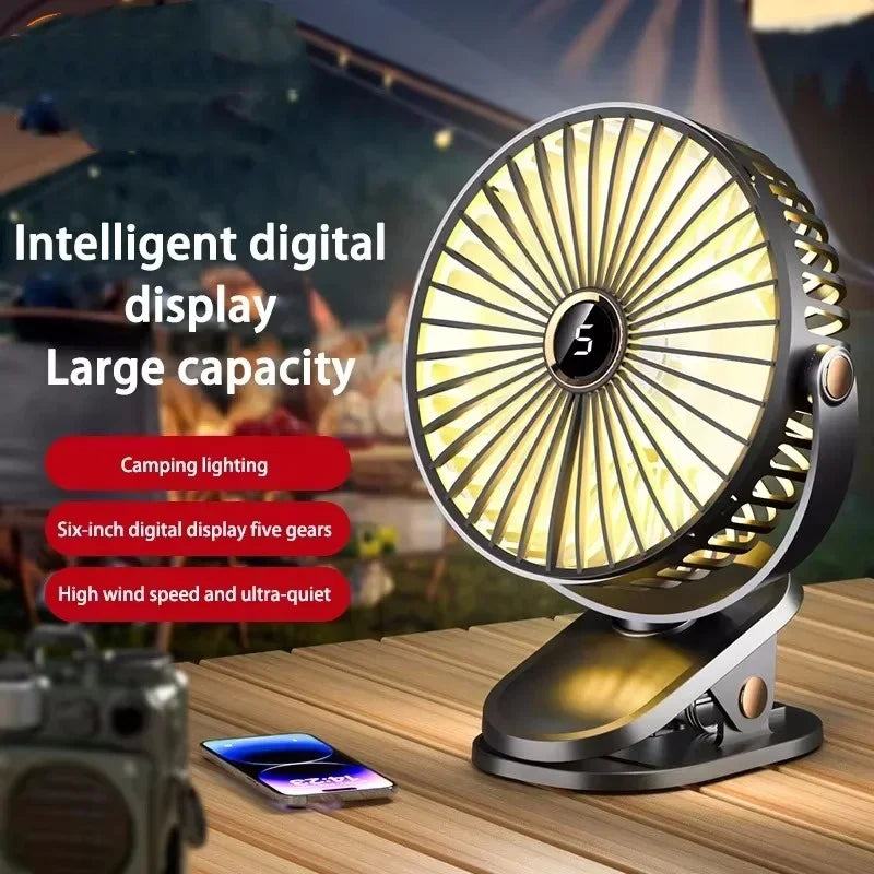 Ventilateur à clipser rechargeable, veilleuse LED – CLEVI Paris