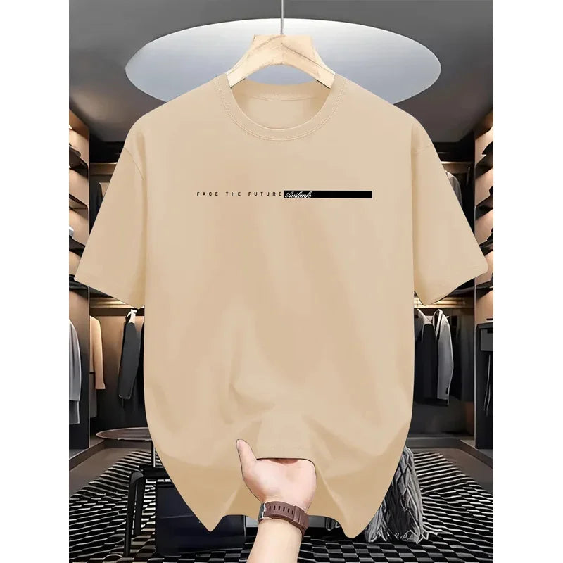 T-Shirt Homme Polyester Loose Col Rond Imprimé Grandes Lettres High Street 6 Coloris – CLEVI Paris