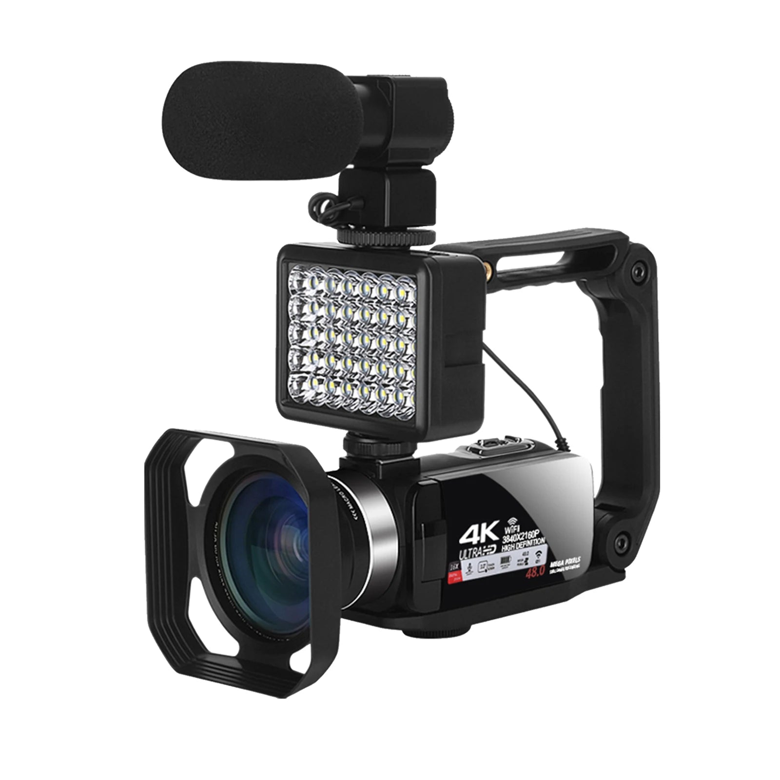 Caméscope Professionnel 4K 48MP WiFi Zoom 18x Écran Tactile 3" 270° – CLEVI Paris