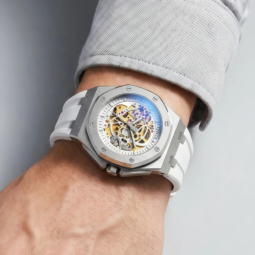 ONOLA Montre Automatique Homme Squelette Sport Silicone Étanche Multicolore – CLEVI Paris