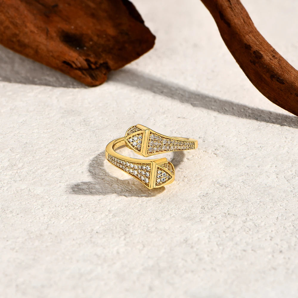 Bague Double Serpent Moissanite D Color VVS1 Argent 925 – CLEVI Paris