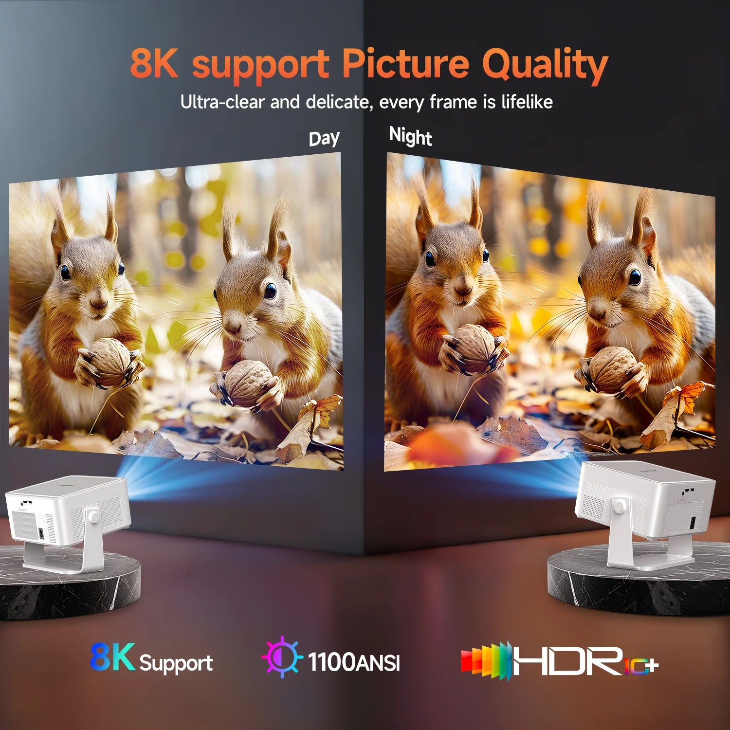 Magcubic HY450Max Projecteur Android 14 1080P 8K 1100 ANSI Autofocus WiFi 6 BT 5.4 Son 24W – CLEVI Paris