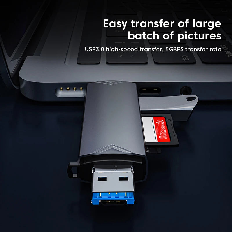 Lecteur de Cartes 5-en-1 & 6-en-1 USB OTG SD/TF — CLEVI Paris