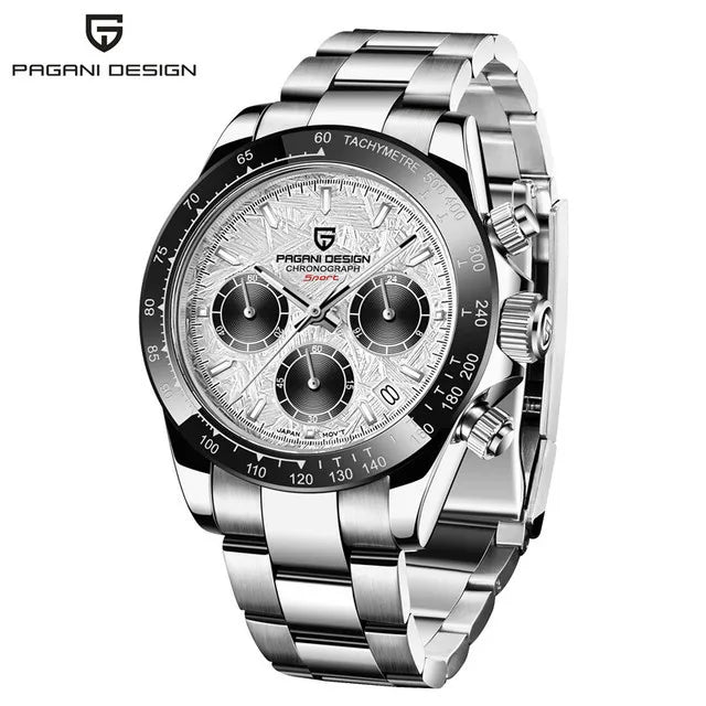 Montre Homme Quartz Chronographe Cadran Météorite Rétro Pagani Design PD-1664 – CLEVI Paris