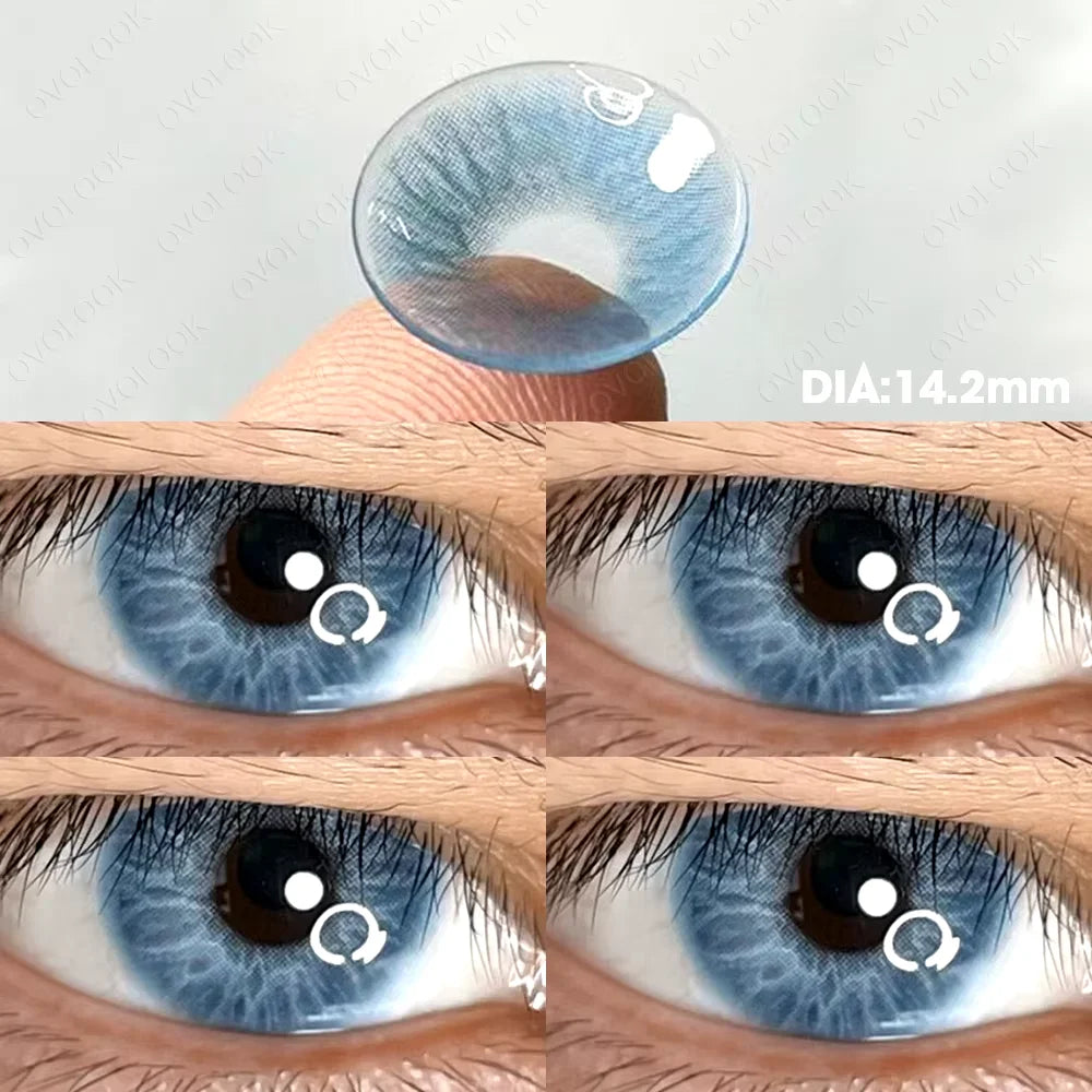 Lentilles de Contact Colorées Myopie OVOLOOK | Diopters -0 à -8 | 10 Couleurs – CLEVI Paris