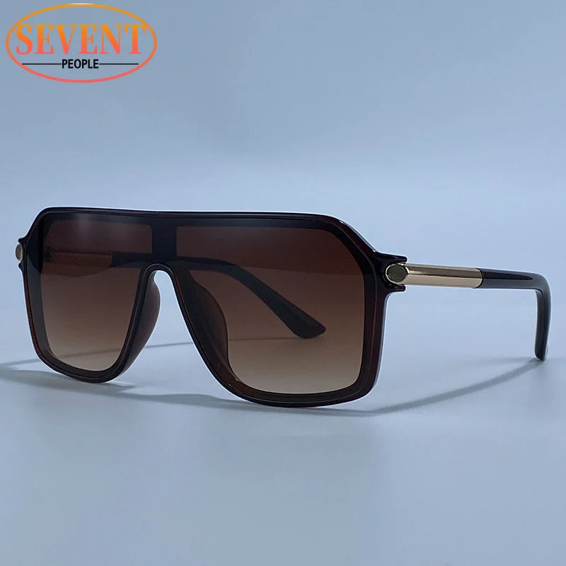 Lunettes de Soleil Monobloc Bouclier Oversize Homme – Monture Métal Style Vintage Outdoor UV400 – CLEVI Paris