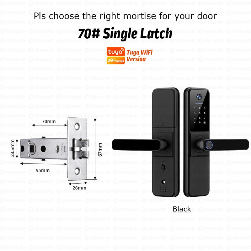 Serrure Connectée YRHAND H01 IP66 Caméra Sonnette WiFi Tuya Empreinte Digitale – CLEVI Paris