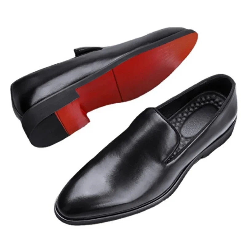 Mocassin Slip-On Cuir Verni Homme Bout Rond Business & Soirée Grande Taille – CLEVI Paris