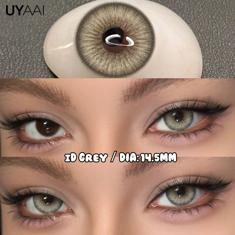 Lentilles de Contact Colorées UYAAI – Iris Réaliste, 8 Teintes, Port Annuel