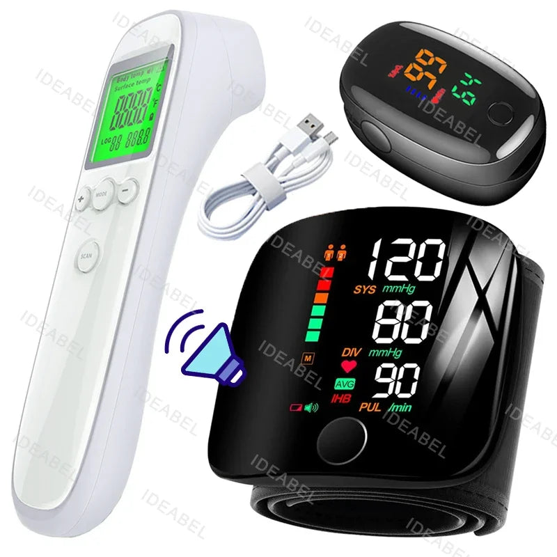 Tensiomètre Poignet LCD Rechargeable Vocal Auto 18 Designs – CLEVI Paris