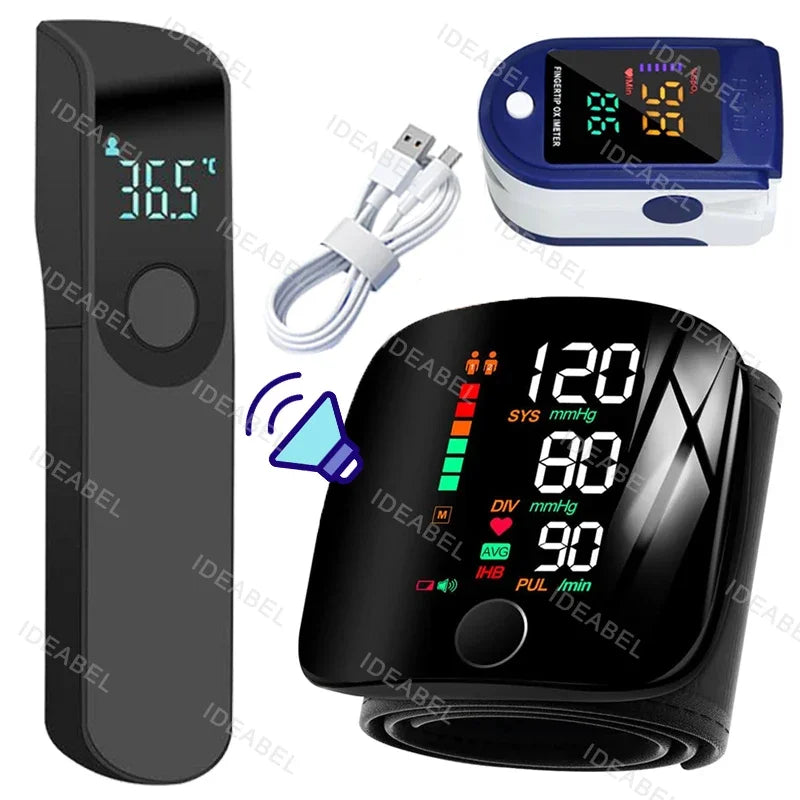 Tensiomètre Poignet LCD Rechargeable Vocal Auto 18 Designs – CLEVI Paris