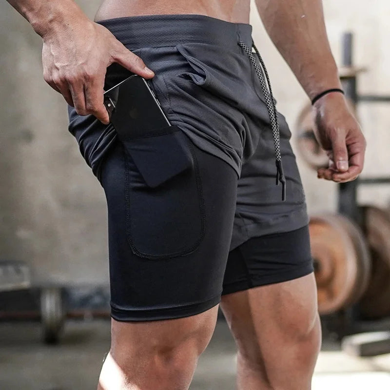 Short Running 2-en-1 Homme Polyester | Séchage Rapide, Gym & Fitness, 11 Coloris, Tailles M à XXXL – CLEVI Paris