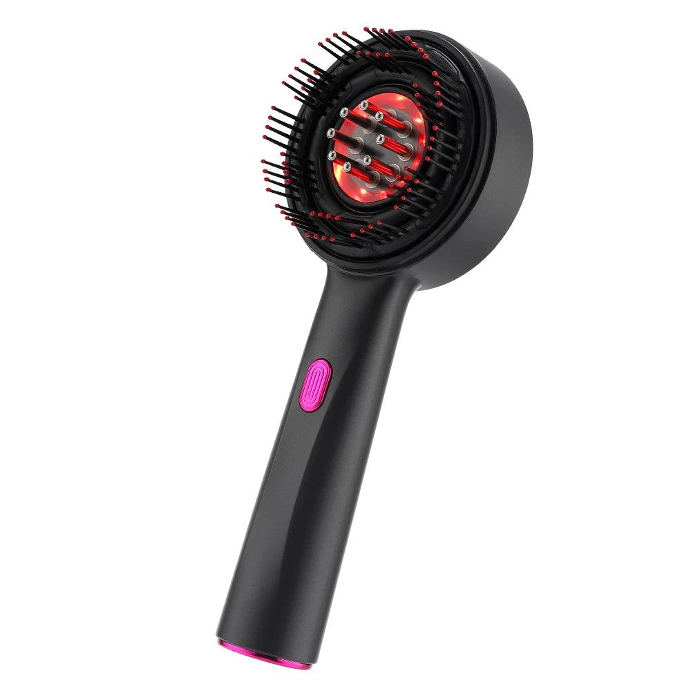 Peigne Massant Électrique Cuir Chevelu LED Huile Anti-Chute — CLEVI Paris
