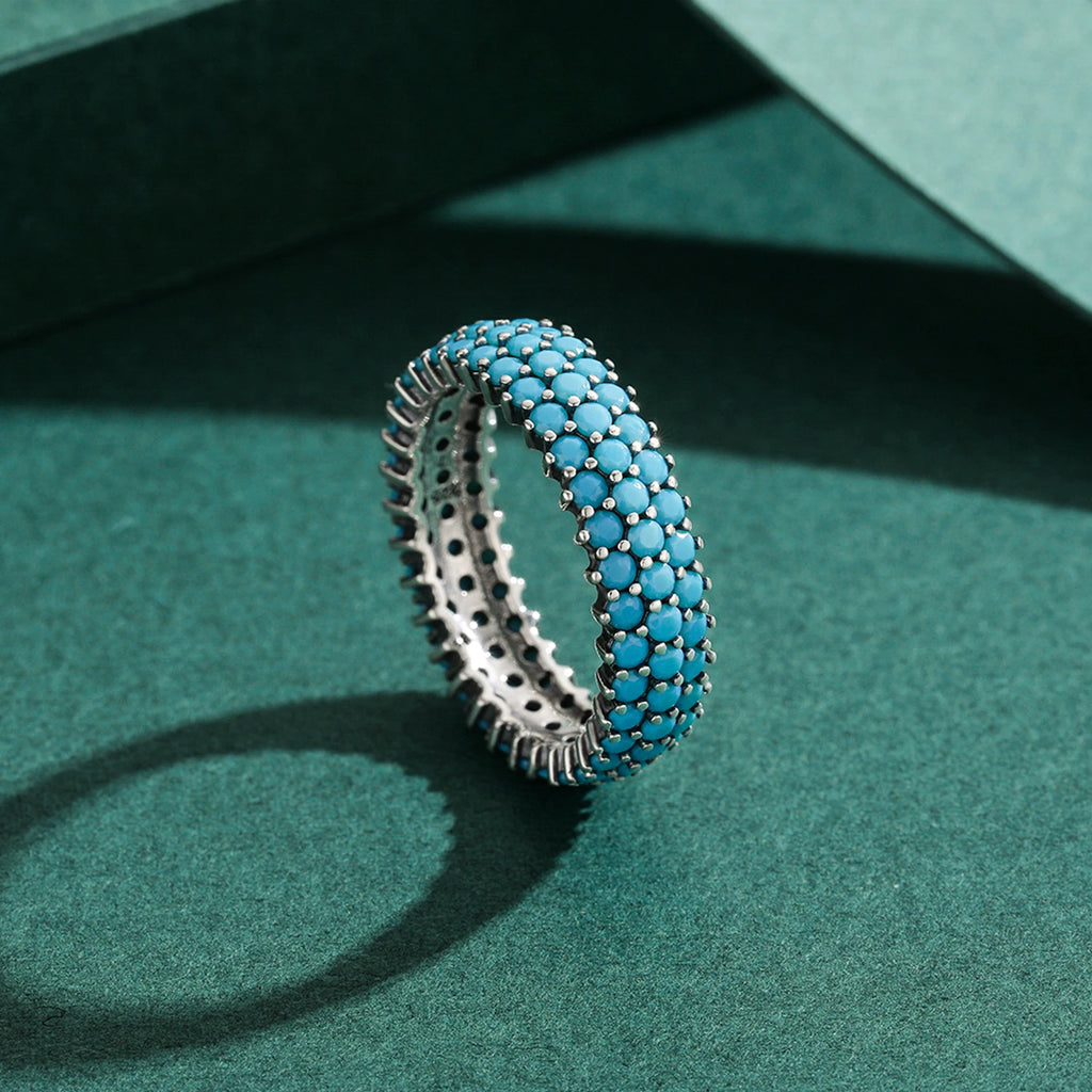 Bague Turquoise Argent 925 Style Vintage Bohème – CLEVI Paris