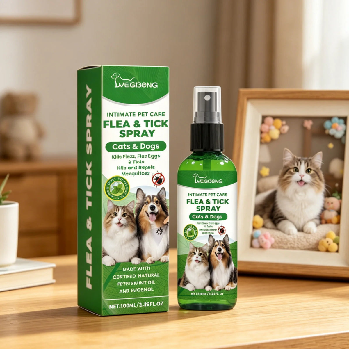 Spray anti-puces pour chiens et chats – CLEVI Paris