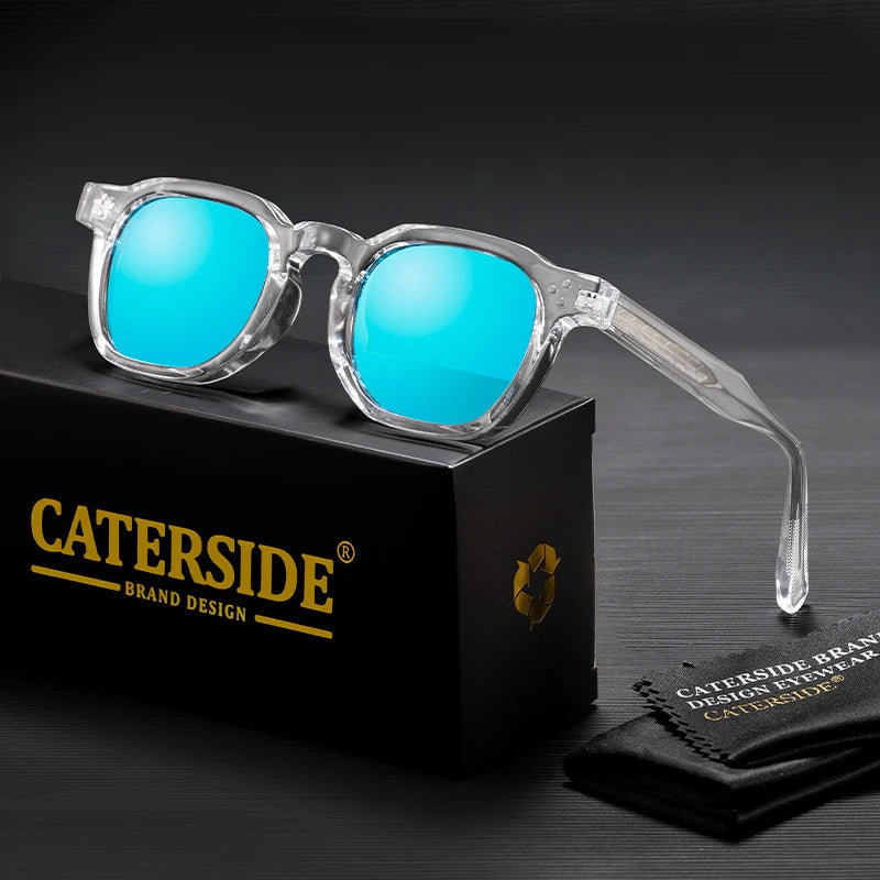 Lunettes de Soleil Style Punk Unisexe CATERSIDE – Monture Carrée Miroir UV400 – CLEVI Paris