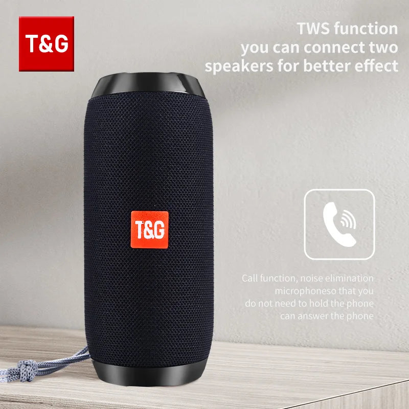 T&G TG117 Enceinte Bluetooth Portable Waterproof TWS IPX5 – CLEVI Paris