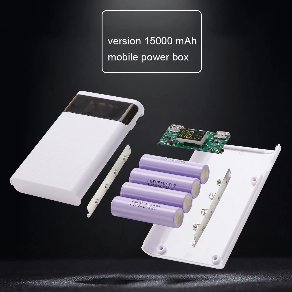 Boîtier DIY Batterie Externe 4x18650 USB-C & USB-A 5V 2A – CLEVI Paris