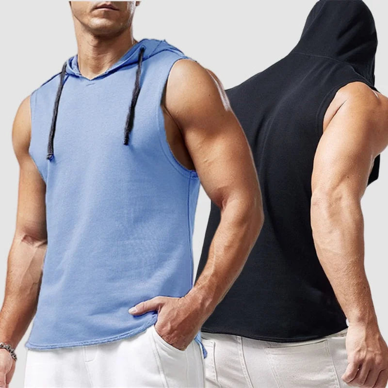 Sweat-shirt sans Manches à Capuche Homme – Séchage Rapide, Slim Fit, Sport & Running, Tailles M-XXXL – CLEVI Paris