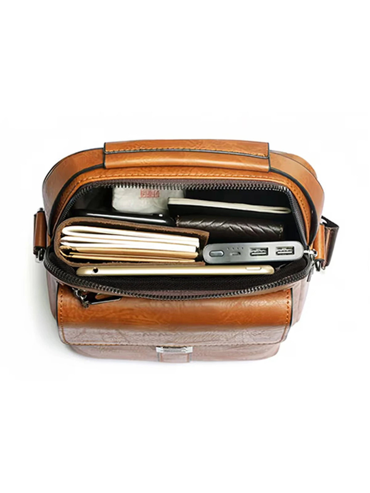 Besace Messenger PU Imperméable Multi-Poches Business Voyage – CLEVI Paris