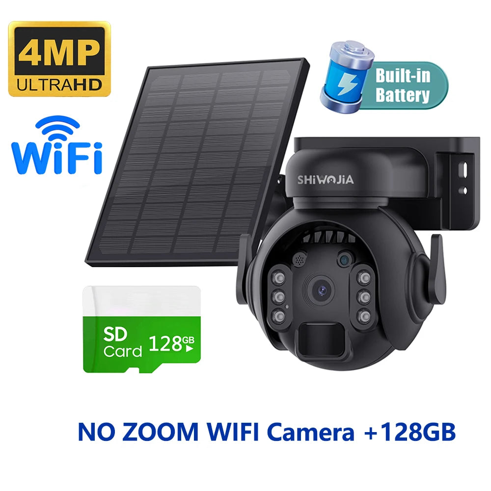 Caméra Solaire Extérieure 8MP 4K Double Objectif Zoom 12x 4G Wi-Fi PIR IP65 – CLEVI Paris