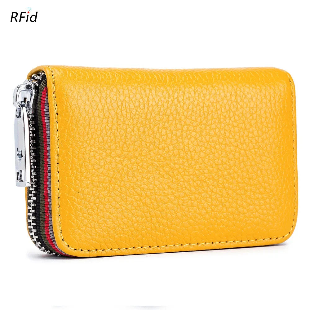 Porte-cartes Zippé en Cuir Véritable — CLEVI Paris
